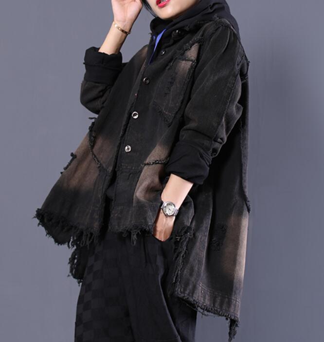 Demin Casual Coat Loose A line Parka Plus Size Coat Jacket VPPBUY shop