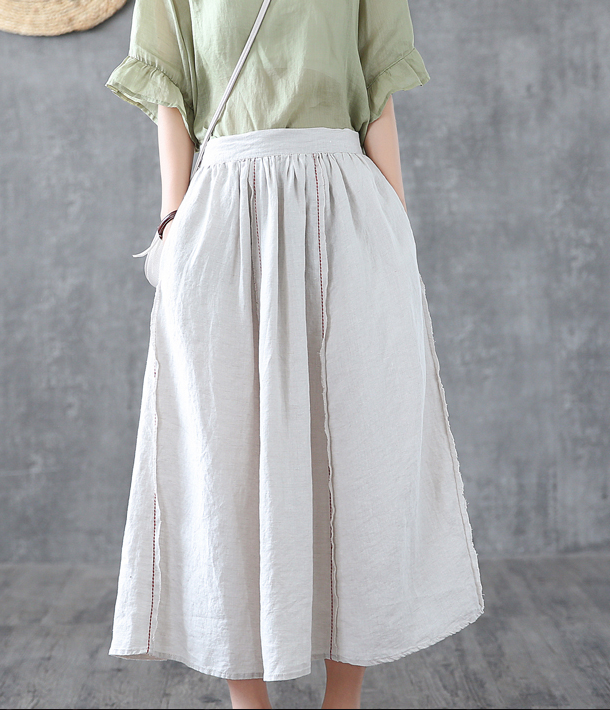 Casual Linen  loose fitting Women's Skirts  DZA200633 VPPBUY shop