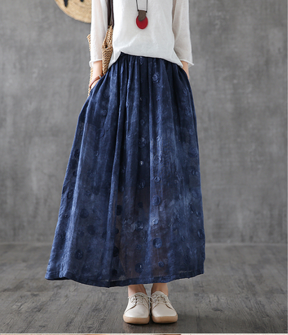 Casual Linen  loose fitting Women's Skirts  DZA200661 VPPBUY shop