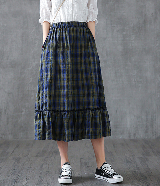 Casual Cotton Linen  loose fitting Women's Skirts  DZA200617 VPPBUY shop