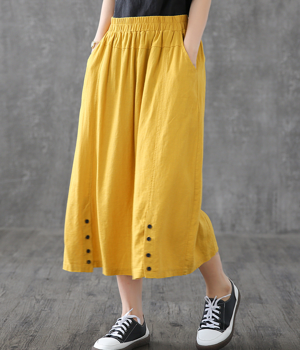 Casual Cotton Linen  loose fitting Women's Skirts  DZA200624 VPPBUY shop