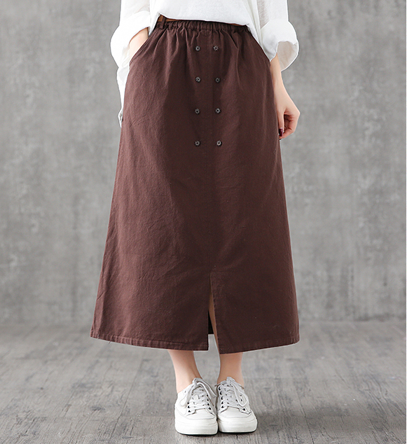 Casual Cotton loose fitting Women's Skirts DZA2006134 VPPBUY shop