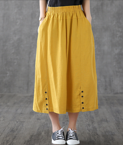 Casual Cotton Linen  loose fitting Women's Skirts  DZA200624 VPPBUY shop