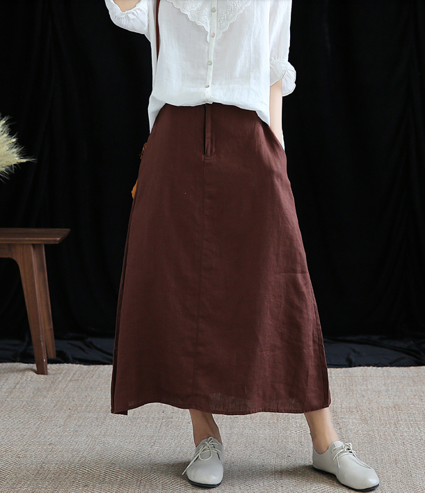 Casual Linen  loose fitting Women's Skirts  DZA200623 VPPBUY shop