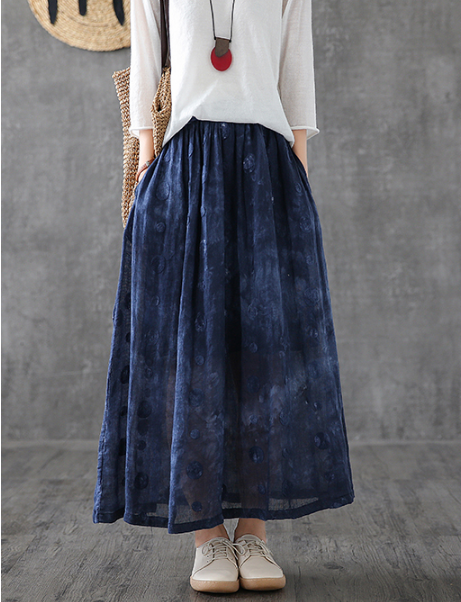 Casual Linen  loose fitting Women's Skirts  DZA200661 VPPBUY shop