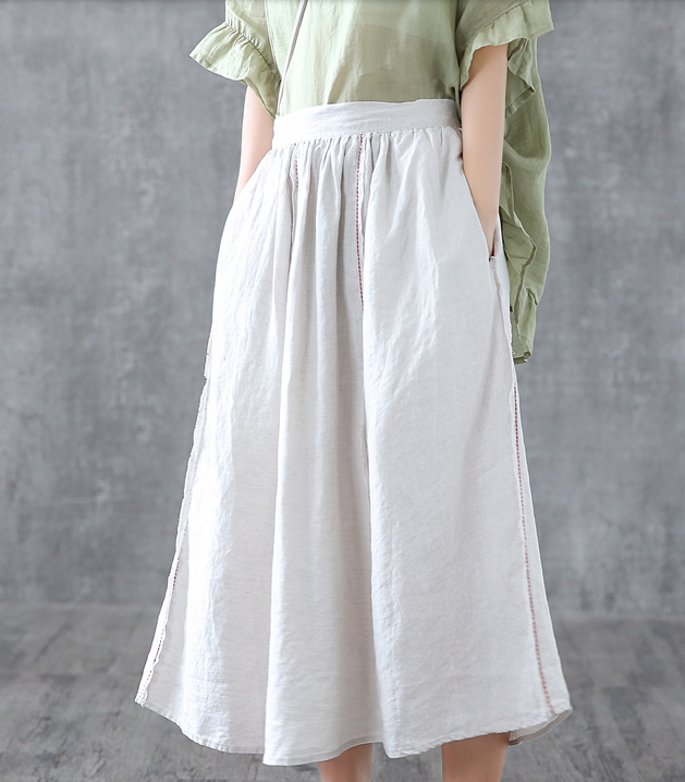 Casual Linen  loose fitting Women's Skirts  DZA200633 VPPBUY shop