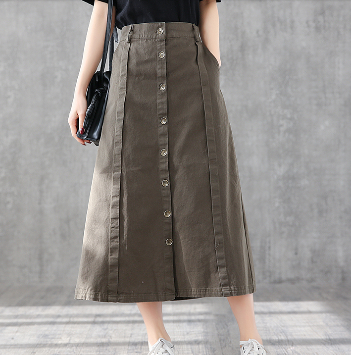 Casual Cotton loose fitting Women's Skirts DZA2006133 VPPBUY shop