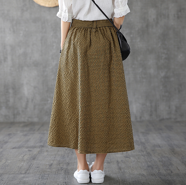 Casual Cotton Linen  loose fitting Women's Skirts  DZA200619 VPPBUY shop