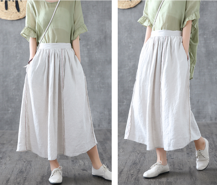 Casual Linen  loose fitting Women's Skirts  DZA200633 VPPBUY shop