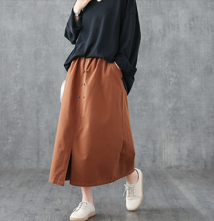 Casual Cotton loose fitting Women's Skirts DZA2006134 VPPBUY shop