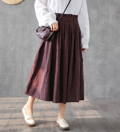 Casual Linen  loose fitting Women's Skirts  DZA200616 VPPBUY shop