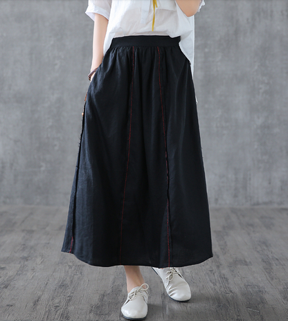 Casual Linen  loose fitting Women's Skirts  DZA200633 VPPBUY shop