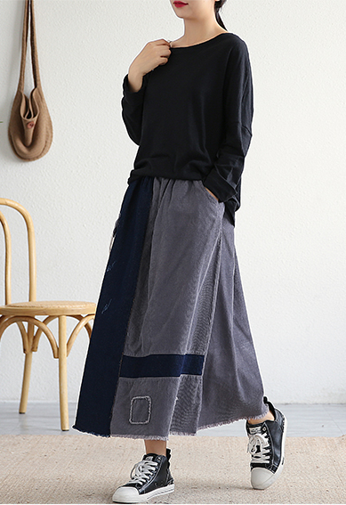 Casual Cotton Linen loose fitting Women's Skirts DZA2006116 VPPBUY shop