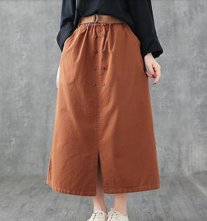 Casual Cotton loose fitting Women's Skirts DZA2006134 VPPBUY shop