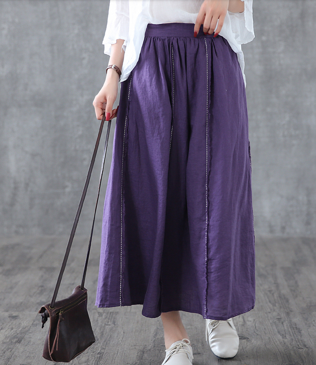 Casual Linen  loose fitting Women's Skirts  DZA200633 VPPBUY shop