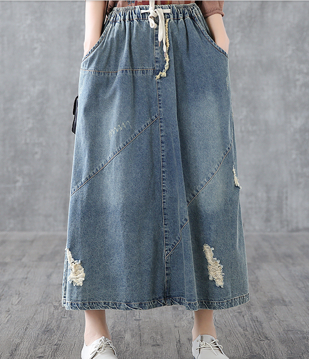 Denim Casual loose fitting Women's Skirts  DZA200634 VPPBUY shop