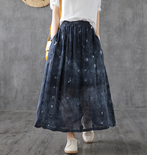 Casual Linen  loose fitting Women's Skirts  DZA200661 VPPBUY shop