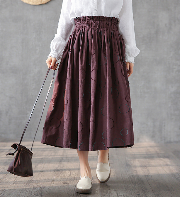 Casual Linen  loose fitting Women's Skirts  DZA200616 VPPBUY shop