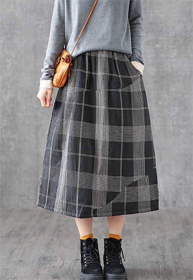 Plaid Casual Cotton loose fitting Women's Skirts DZA2006132 VPPBUY shop