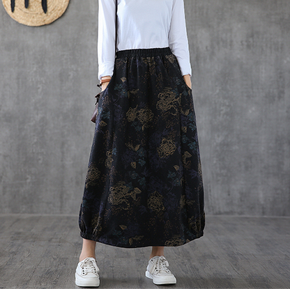 Floral Casual Cotton loose fitting Women's Skirts  DZA2006112 VPPBUY shop