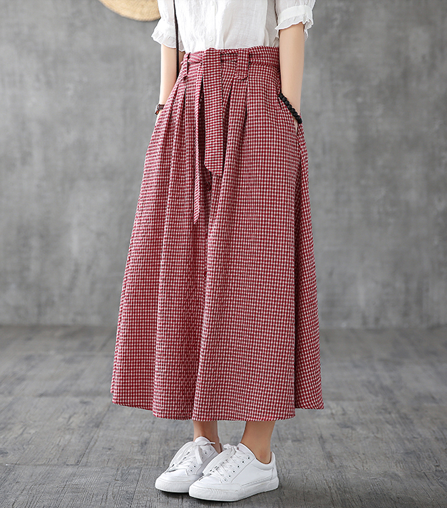 Casual Cotton Linen  loose fitting Women's Skirts  DZA200619 VPPBUY shop