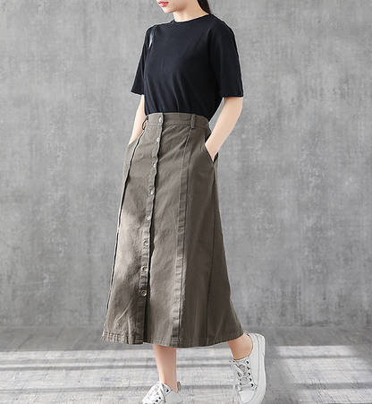 Casual Cotton loose fitting Women's Skirts DZA2006133 VPPBUY shop