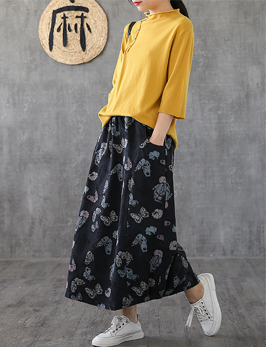 Floral Casual Cotton loose fitting Women's Skirts  DZA2006112 VPPBUY shop