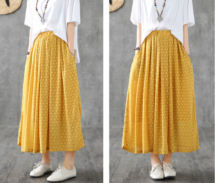 Double layer Casual Cotton Linen  loose fitting Women's Skirts  DZA200631 VPPBUY shop