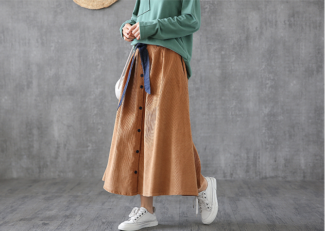 Casual Cotton loose fitting Women's Skirts DZA2006131 VPPBUY shop