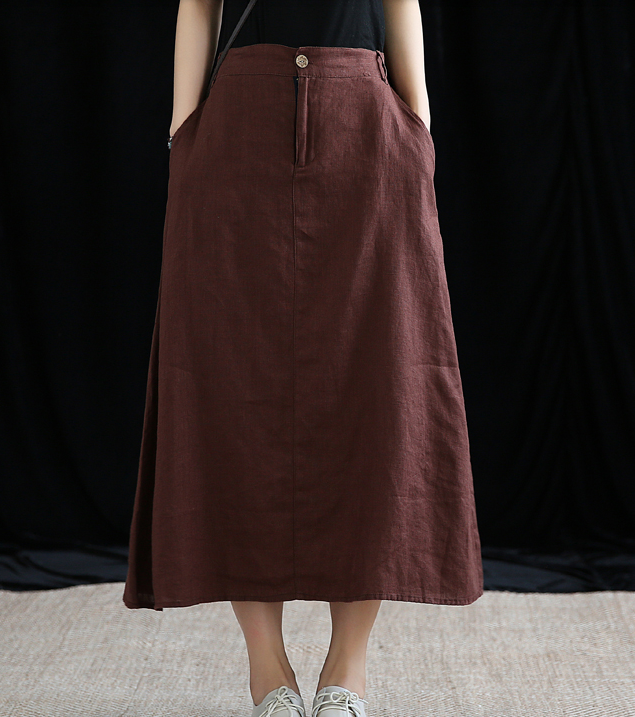 Casual Linen  loose fitting Women's Skirts  DZA200623 VPPBUY shop