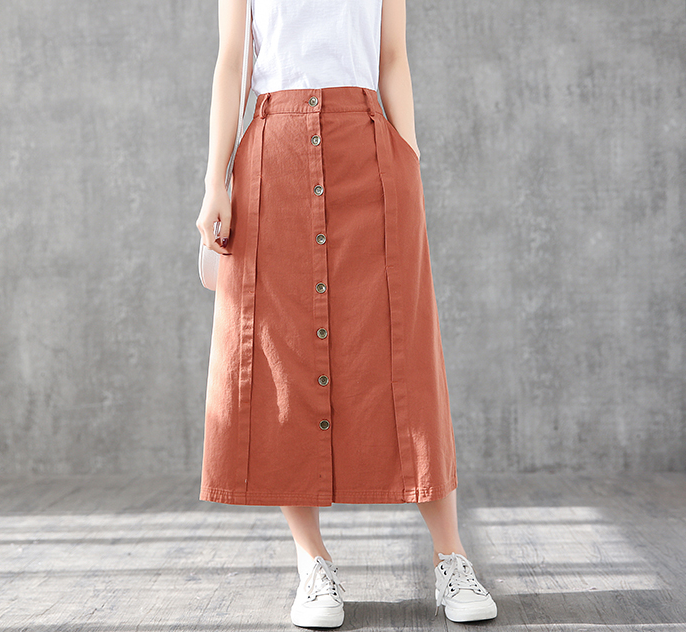 Casual Cotton loose fitting Women's Skirts DZA2006133 VPPBUY shop