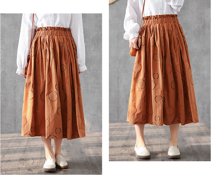 Casual Linen  loose fitting Women's Skirts  DZA200616 VPPBUY shop