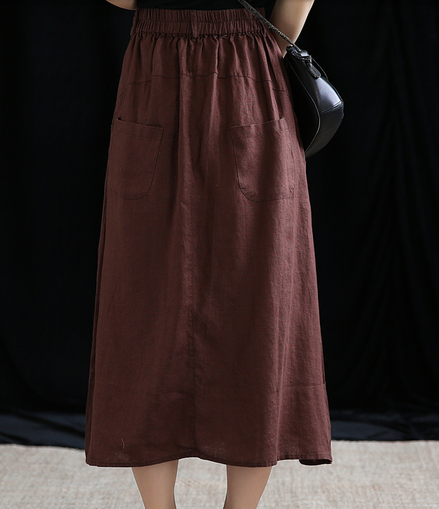 Casual Linen  loose fitting Women's Skirts  DZA200623 VPPBUY shop