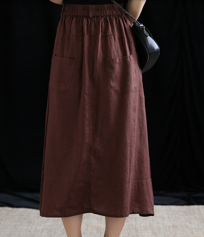 Casual Linen  loose fitting Women's Skirts  DZA200623 VPPBUY shop