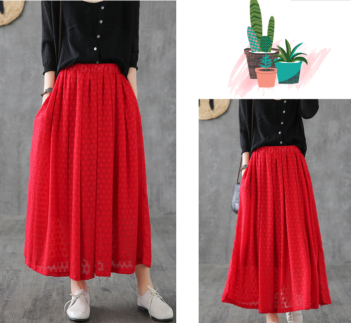 Double layer Casual Cotton Linen  loose fitting Women's Skirts  DZA200631 VPPBUY shop