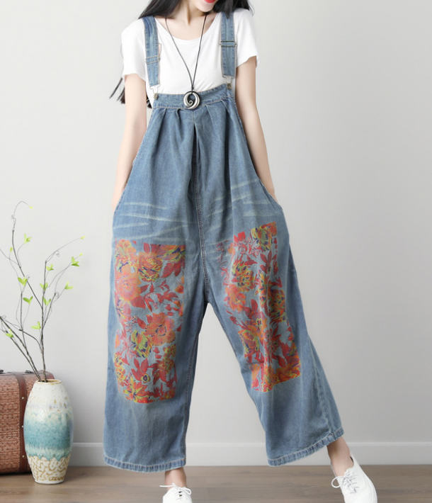 Denim Loose Casual Summer Denim Overall Loose Women Jumpsuits CNHK07151 VPPBUY shop