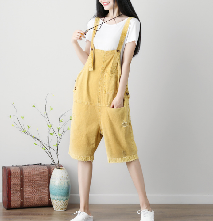 Denim Loose Casual Summer Denim Overall Loose Women Jumpsuits CNHK07152 VPPBUY shop