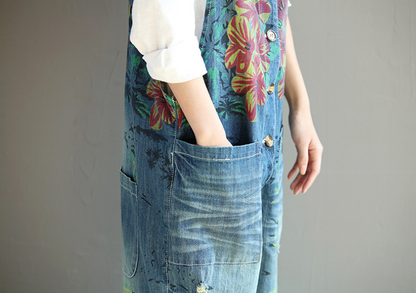 Denim Loose Casual Summer Denim Overall Loose Women Jumpsuits CNHK07155 VPPBUY shop