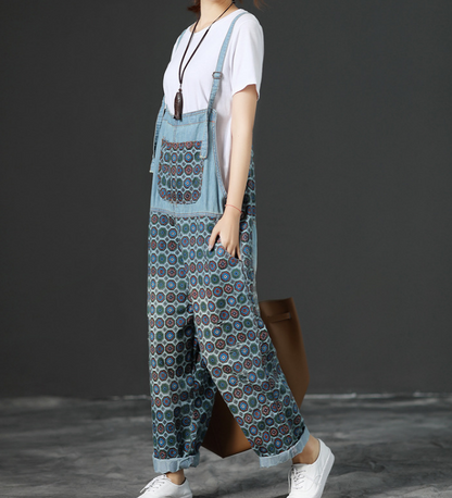 Denim Loose Casual Summer Denim Overall Loose Women Jumpsuits CNHK07154 VPPBUY shop