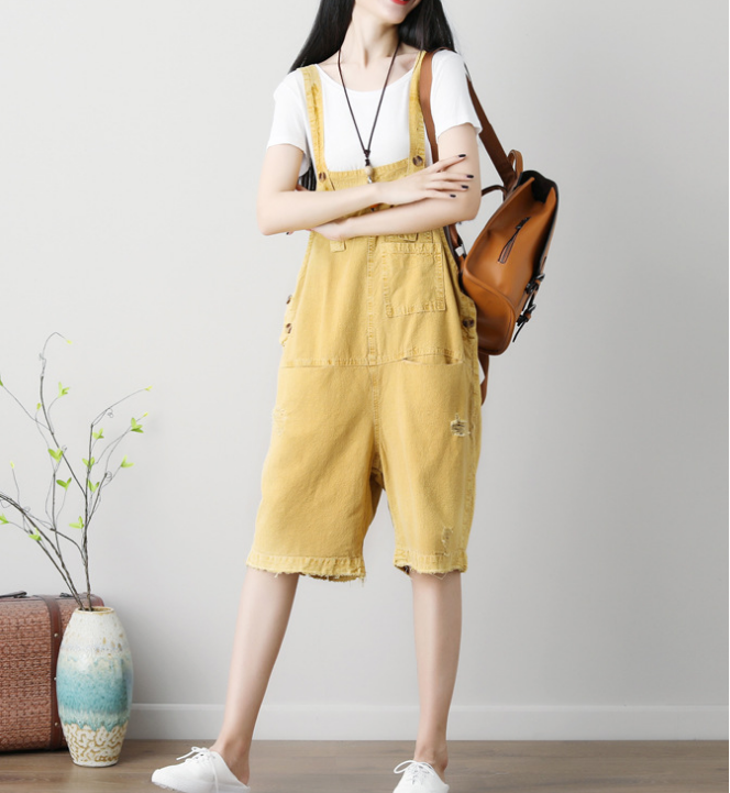 Denim Loose Casual Summer Denim Overall Loose Women Jumpsuits CNHK07152 VPPBUY shop