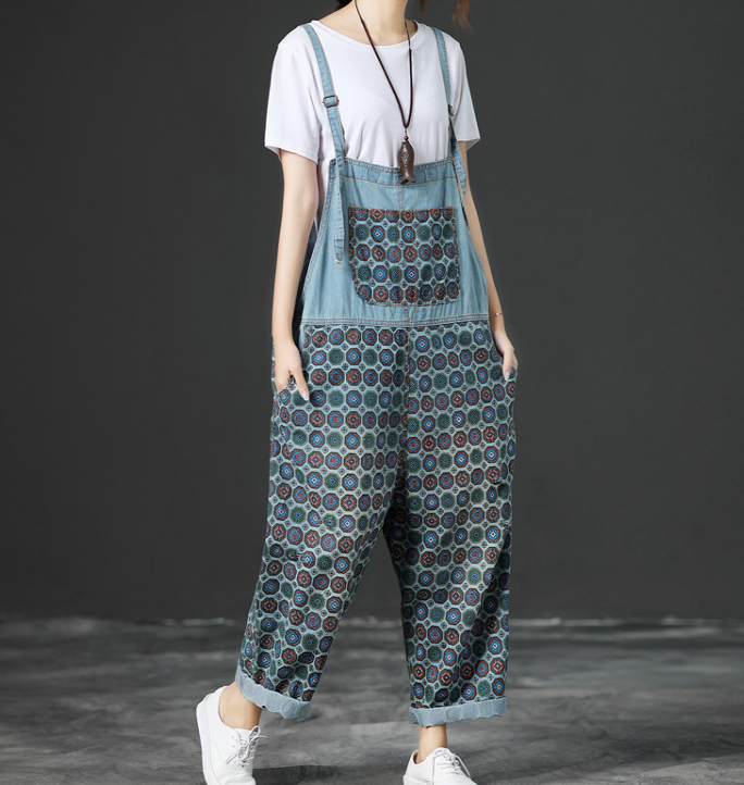 Denim Loose Casual Summer Denim Overall Loose Women Jumpsuits CNHK07154 VPPBUY shop