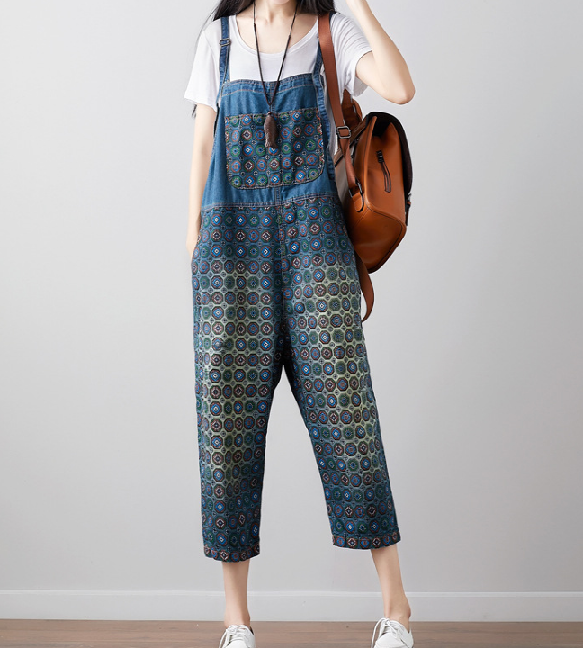 Denim Loose Casual Summer Denim Overall Loose Women Jumpsuits CNHK07154 VPPBUY shop