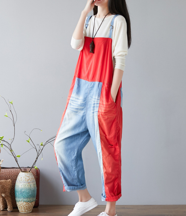 Denim Summer Denim Overall Loose Women Jumpsuits CNHK08023 VPPBUY shop