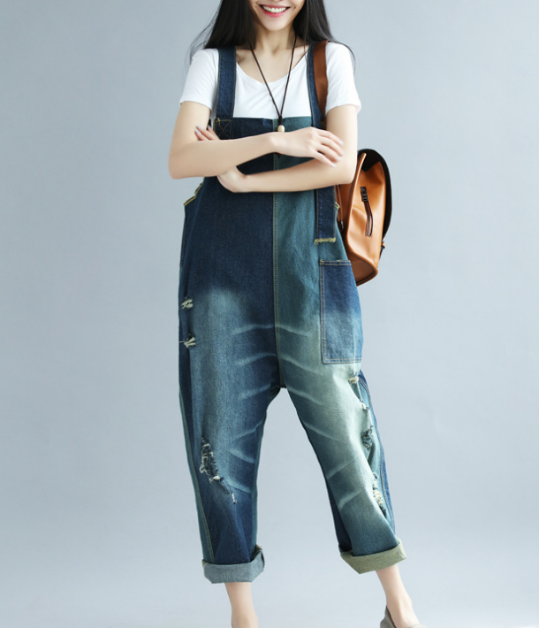 Denim Loose Casual Summer Denim Overall Loose Women Jumpsuits CNHK07156 VPPBUY shop