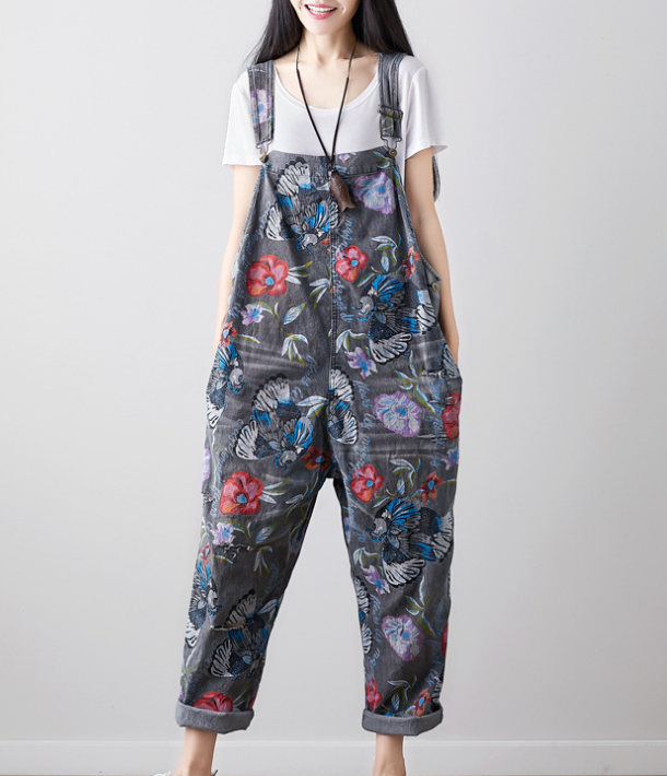 Denim Loose Casual Summer Denim Overall Loose Women Jumpsuits CNHK07153 VPPBUY shop