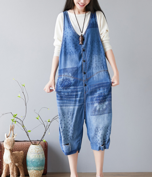 Denim Summer Denim Overall Loose Women Jumpsuits CNHK08024 VPPBUY shop