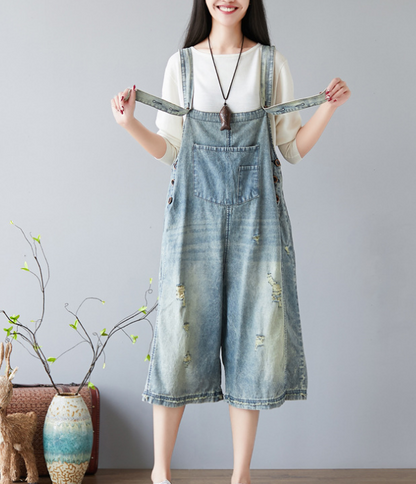 Denim Summer Denim Overall Loose Women Jumpsuits CNHK08022 VPPBUY shop