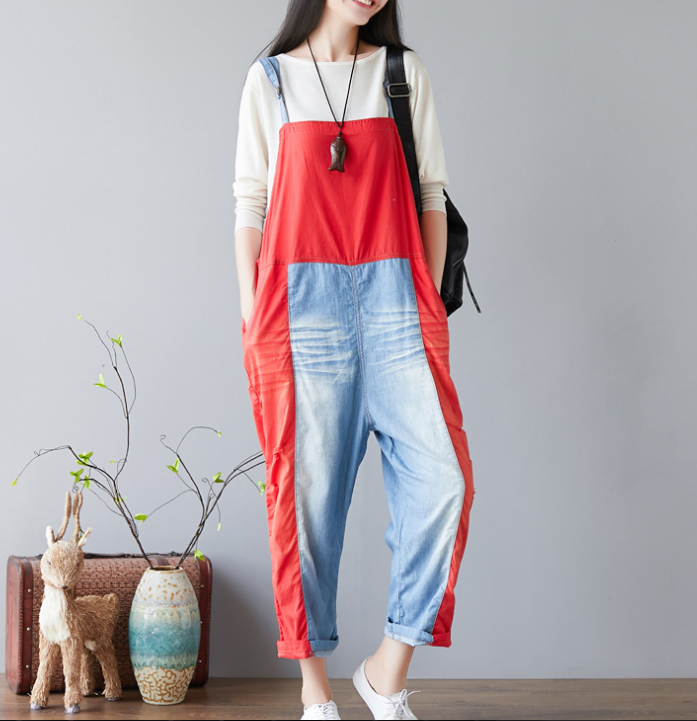 Denim Summer Denim Overall Loose Women Jumpsuits CNHK08023 VPPBUY shop