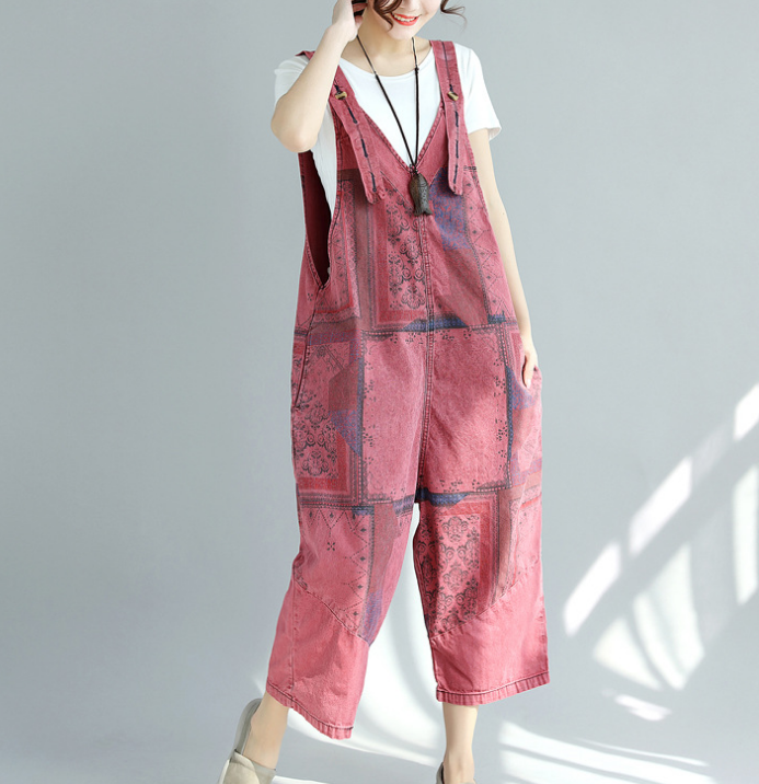 Denim Loose Casual Summer Denim Overall Loose Women Jumpsuits CNHK07163 VPPBUY shop