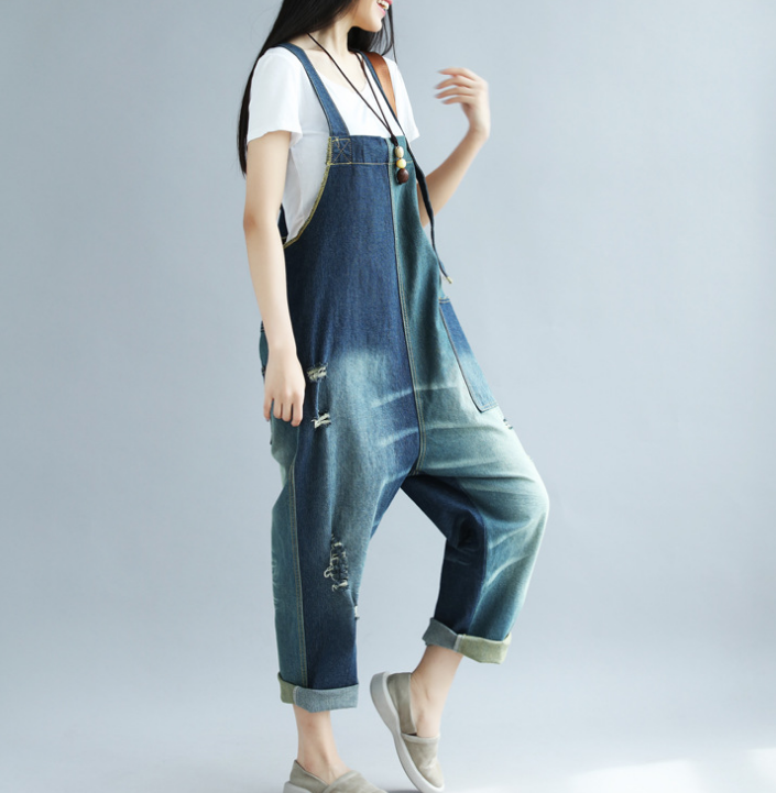 Denim Loose Casual Summer Denim Overall Loose Women Jumpsuits CNHK07156 VPPBUY shop